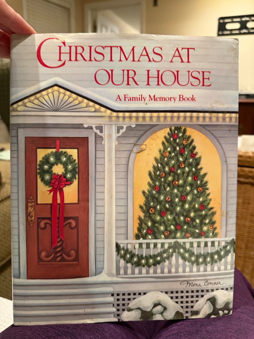 Christmas at Our House - Holiday Family Memory Book - Red & Green